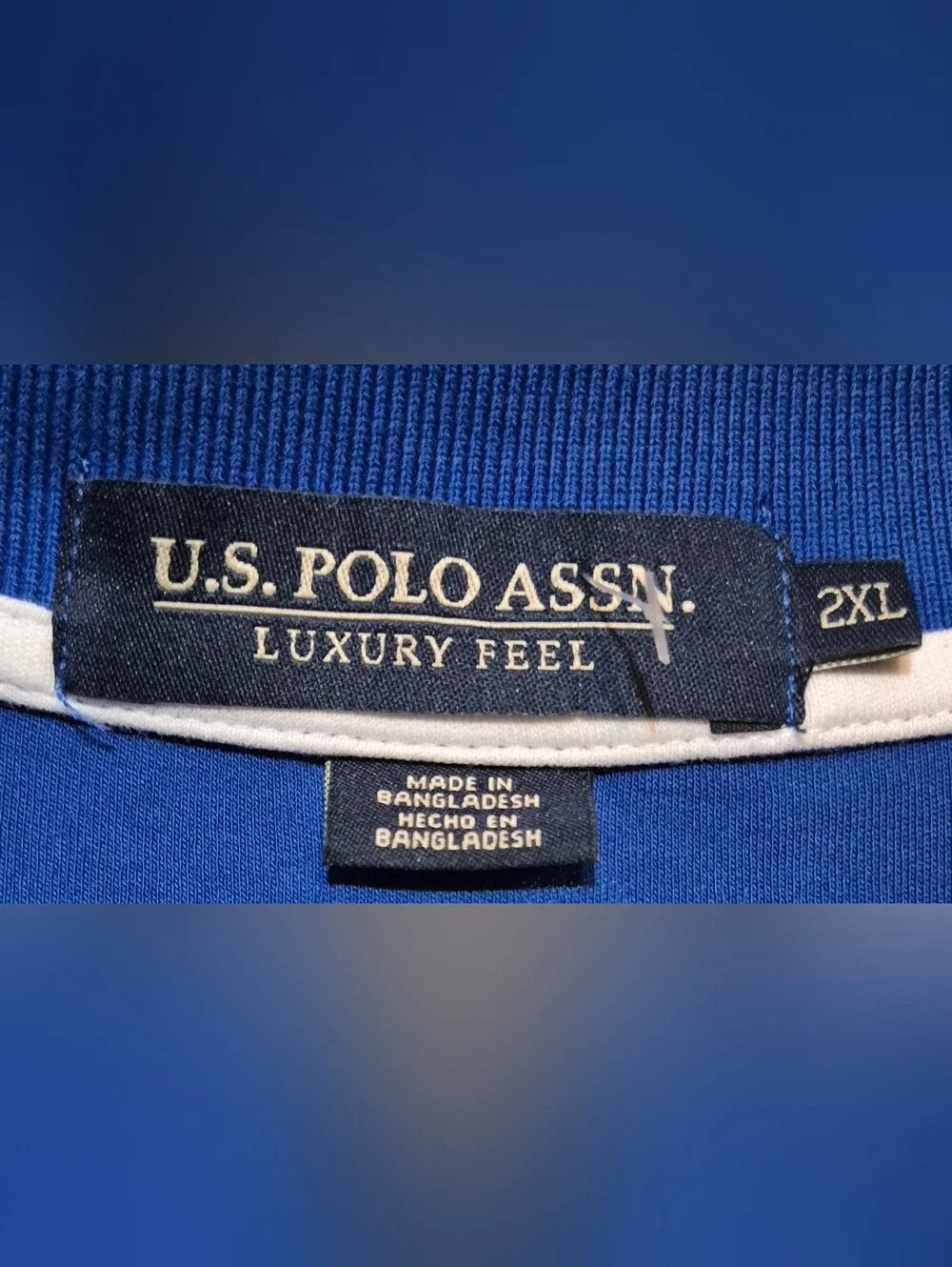 Polo by Ralph Lauren Blue Polo with White Inner Placket and Embroidered Pony 2XL